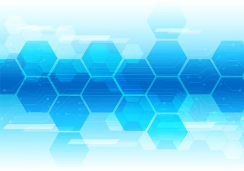Hexagon technology background Stock Illustration
