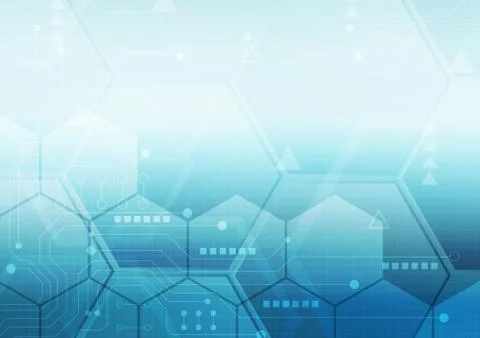 Hexagon technology background Stock Illustration