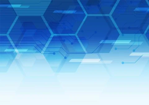 Hexagon technology background Stock Illustration
