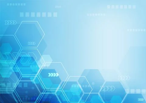 Hexagon technology background Illustrazione stock