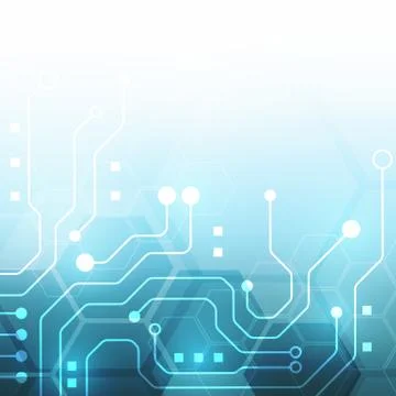 Hexagon technology background Stock Illustration