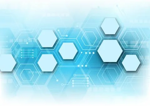 Hexagon technology background Stock Illustration