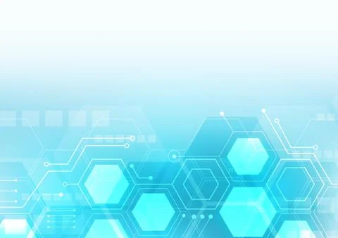 Hexagon technology background Stock Illustration