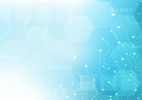 Hexagon technology background Stock Illustration