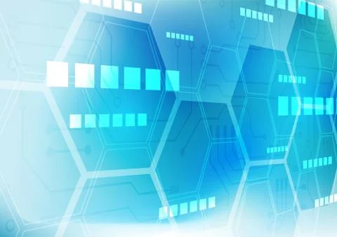 Hexagon technology background Stock Illustration