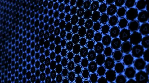 Hexagon technology background. Loop. 3D rendered イラスト素材