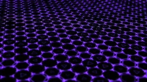 Hexagon technology background. Loop. 3D rendered Hexagon technology backgr... Stock Photos