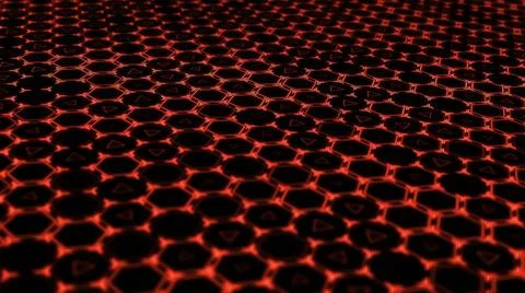 Hexagon technology background. Loop. 3D rendered Hexagon technology backgr... Stock Photos