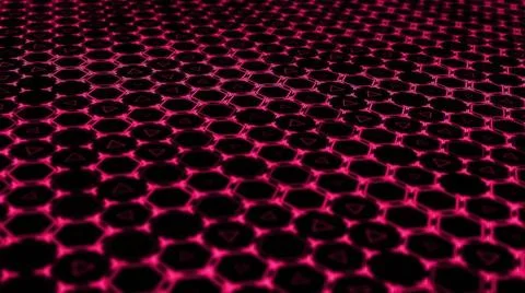 Hexagon technology background. Loop. 3D rendered Hexagon technology backgr... Stock Photos