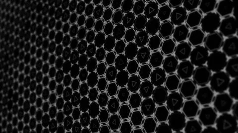 Hexagon technology background. Loop. 3D rendered Hexagon technology backgr... Stock Photos