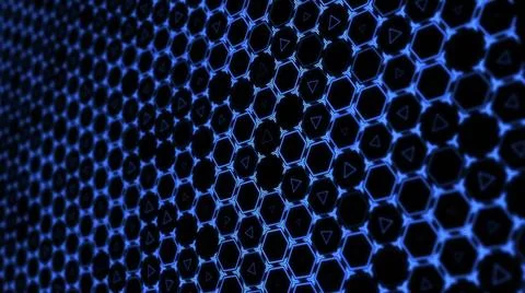 Hexagon technology background. Loop. 3D rendered Hexagon technology backgr... Stock Photos