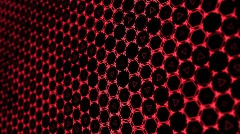 Hexagon technology background. Loop. 3D rendered Hexagon technology backgr... Stock Photos