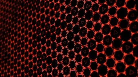 Hexagon technology background. Loop. 3D rendered Hexagon technology backgr... Stock Photos