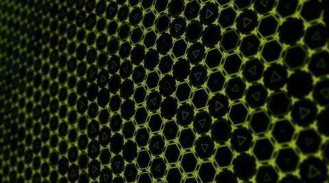 Hexagon technology background. Loop. 3D rendered Hexagon technology backgr... Stock Photos