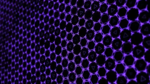 Hexagon technology background. Loop. 3D rendered Hexagon technology backgr... Stock Photos