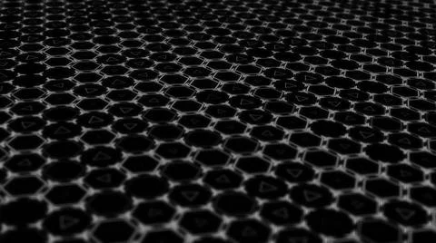 Hexagon technology background. Loop. 3D rendered Hexagon technology backgr... Stock Photos