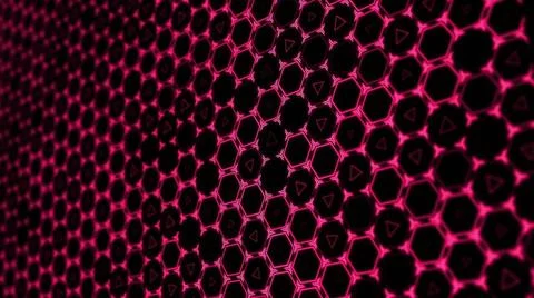 Hexagon technology background. Loop. 3D rendered Hexagon technology backgr... Stock Photos