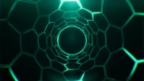 Hexagon technology tunnel abstract background 스톡 일러스트