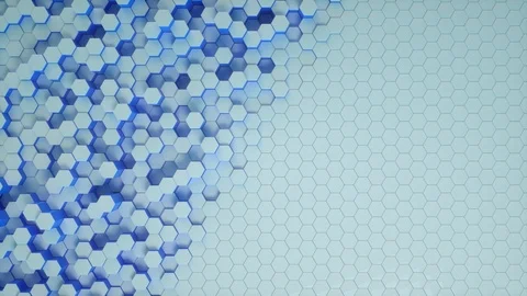 Hexagon technoogy animation 库存影片 123432885