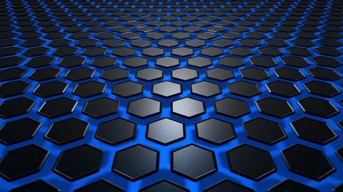 Hexagon texture black with blue background. Uhd 4k background, backdrop texture Stock Footage 106607079