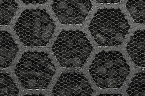 Hexagon texture, grunge technology background 写真素材