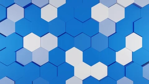 Hexagon texture hopping, 4k background, cg animation stock loop video, Video stock 113887142