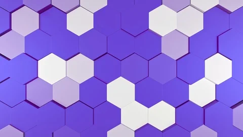 Hexagon texture hopping, 4k background, cg animation stock loop video, Stock Footage 113887471
