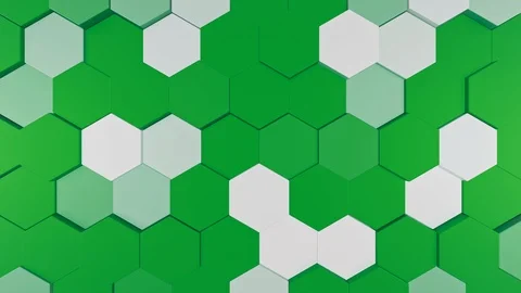 Hexagon texture hopping, 4k background, cg animation stock loop video, Stock Footage 113887604