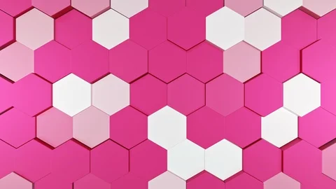 Hexagon texture hopping, 4k background, cg animation stock loop video, Stock Footage 113887818
