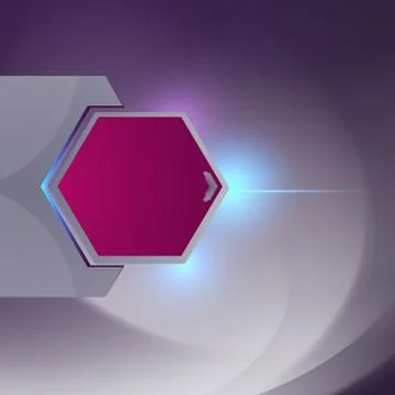 The hexagon theme for the boad case televition channel hex Stock Illustration