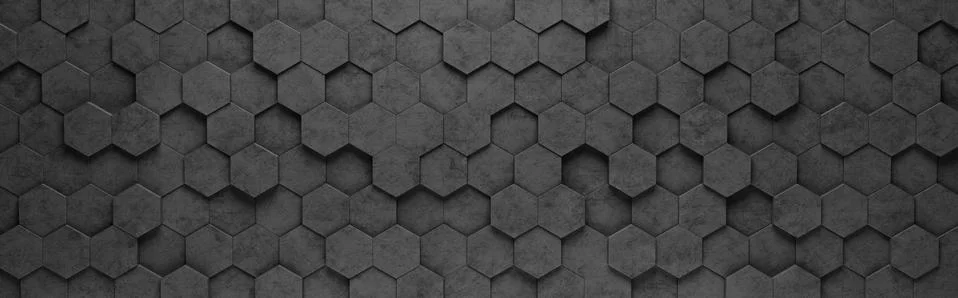 Hexagon Tiles 3D Pattern Background Stock Illustration