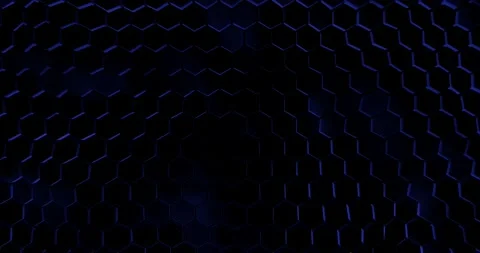Hexagon tiles background texture wave movement. 3D render. Seamless loop Stock Footage 165692800