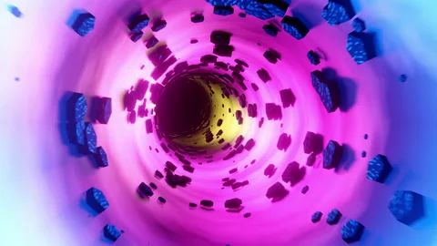 Hexagon Tunnel Animation Stock Footage 195740262