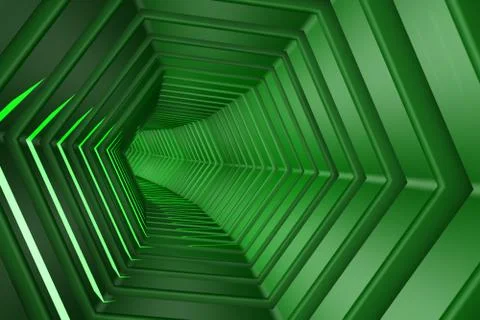 Hexagon Tunnel Stock Illustration