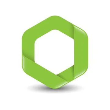 Hexagon vector icon logo Illustrazione stock