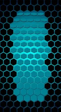Hexagon vector texture. Hexagonal grid repeat pattern. Geometric pattern mono Stock Illustration
