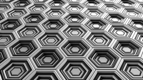 Hexagon wall Stock Footage 135975128