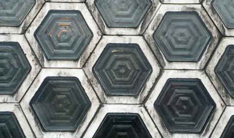 Hexagon windows Stock Photos