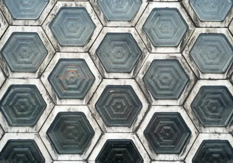 Hexagon windows Stock Photos