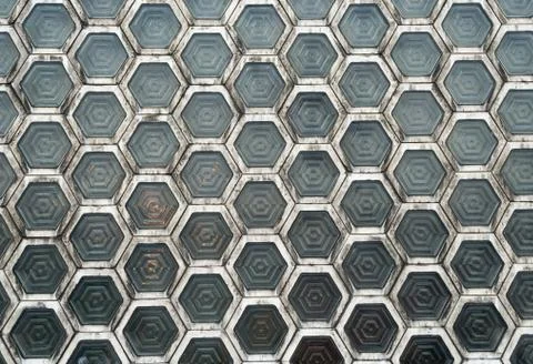 Hexagon windows Stock Photos
