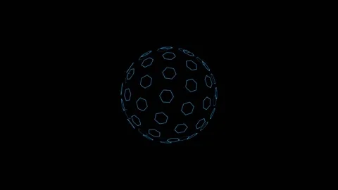 HEXAGON WIRE SPHERE Stock Footage 160740903