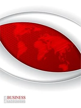 Hexagon world map brochure design Stock Illustration