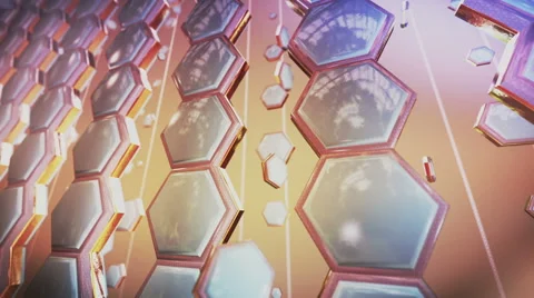 Hexagonal 3d abstract background loop Stock-Footage 49068237
