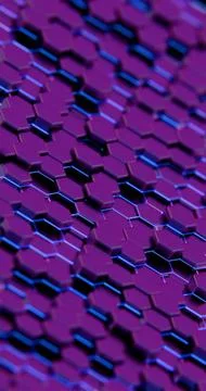 Hexagonal 3D Abstract Pattern in Vibrant Purple and Blue Tones 스톡 일러스트