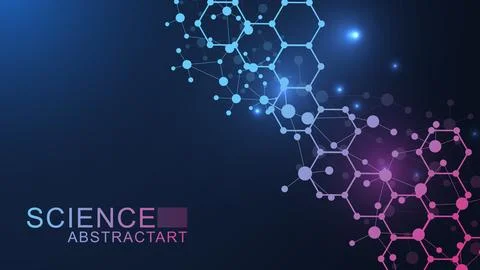 Hexagonal abstract background. Big Data Visualization. Global network conne.. 스톡 일러스트