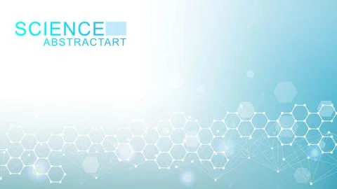 Hexagonal abstract background. Big Data Visualization. Global network connection イラスト素材