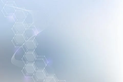 Hexagonal abstract background. Big Data Visualization. Global network connection Stock Illustration