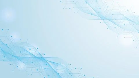 Hexagonal abstract background. Big Data Visualization. Global network connection Stock Illustration