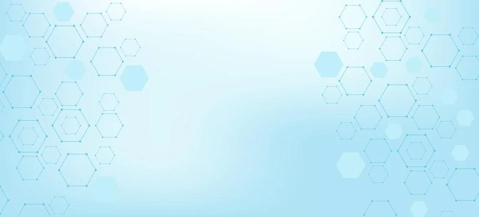 Hexagonal abstract background. Big Data Visualization. Global network connection Stock Illustration