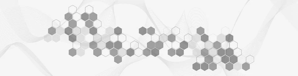 Hexagonal abstract background. Big Data Visualization. Global network connection Stock Illustration